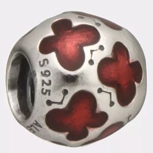 Pandora Red Butterfly Charm 790438EN07 Retired